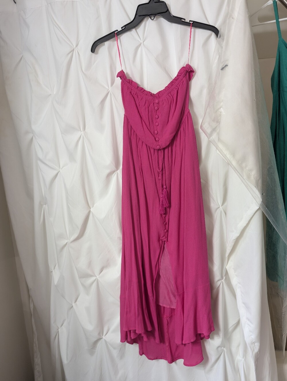 Pink Lily Magenta High-Low Maxi Dress